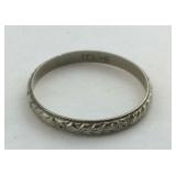 18 Kt Solid White Gold Band Size 6.25