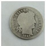1893 Barber Dime