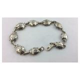 .925 Sterling 7.5" Lady Bug Bracelet