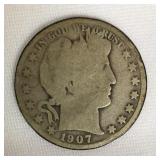 1907 Barber Half Dollar