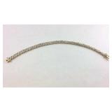 .925 Sterling with Gold Accent 7.25" Long