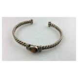.925 Sterling Tigers Eye Cabochon Bracelet
