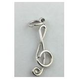 .925 Sterling Music Note Pendant