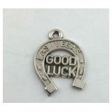 .925 Sterling "Good Luck" Horseshoe pendant/charm