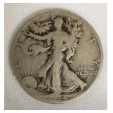 Partial Date 1934 S Walking Liberty Half  Dollar