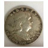 1951 Franklin Half Dollar