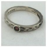 .925 Sterling Garnet Ring Size 6