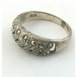 .925 Sterling Marcasite Ring size 6.5
