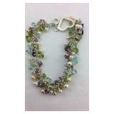 .925 Sterling Amethyst, Peridot, Blue Topaz and
