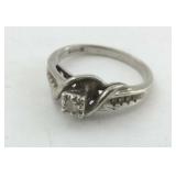 .925 Sterling .10 ctw 100% Natural diamond Ring