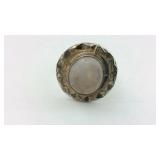 .925 Sterling Pastel Pink Quartz Statement ring