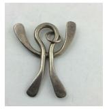.925 Sterling 1" Long Abstract Pendant
