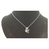 .925 Sterling Dove pendant with Adjustable 16" to