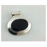 .925 Sterling Onyx Pendant fits up to 3.5mm chain