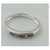 .925 Sterling Multi Colored Stone Ring Size 4
