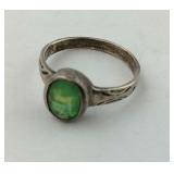 .925 Sterling Faux Opal Ring Size 5
