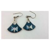 .925 Sterling Mother of Pearl & Abalone inlaid