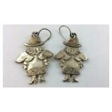 .925 Sterling "Cowgirl Angel" Dangle Earrings