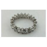 .925 Sterling CZ Eternity Band Size 8