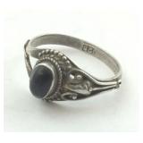 .925 Sterling Black Onyx Ring Size 6