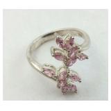 .925 Sterling Pink CZ Ring Size 8