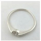 .925 Sterling 4mm round CZ stone Nice Sparkle