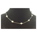 .925 Sterling "Steel Grey" ball Necklace Some