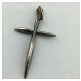 .925 Sterling Cross/Crucifix Pendant 1.25" Long