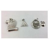 .925 Sterling 4 Charms Lot
