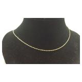 .925 Gold Over Sterling 24" Rope Chain