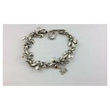 .925 Sterling "Saints" Heavy 7.25" Bracelet With