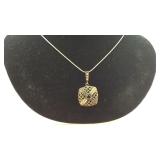 .925 W 18Kt Gold Fill Sapphire/White Topaz W18"
