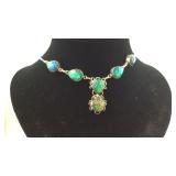 .925 18" Australian opal Triplet Necklace NEW IN