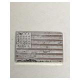 .925 Sterling 10th Official Us Flag Inget