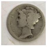 1917 S Mercury Dime