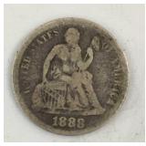 1888 Seated Liberty Dime
