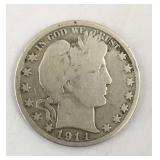 1914 S Barber Half Dollar