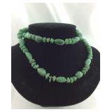 Green Stone Necklace, 16 inch