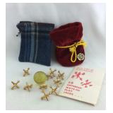 S.J. Miller Jacks game set with ball, 24k gold