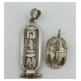 Two Sterling pendants