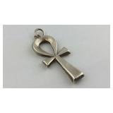 Sterling cross ankh pendant