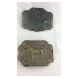 Two Wyoming Studios Belt Buckles - James Lind,
