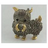 Dog Brooch, marked Best