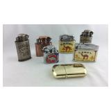 Seven Camel cigarette lighters