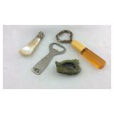 Bottle openers, parts of handle mother of pearl,