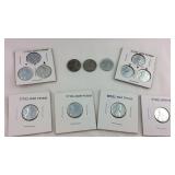 Thirteen 1943 Steel war pennies, mixed mints