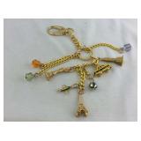 Charm key charm holder with statue of Liberty,