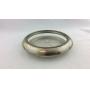 Glass coaster with sterling silver rim