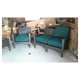 Faux wicker sunroom furniture group lot - 24"