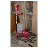 Lawn care lot: gas can, electric weed eater, 2